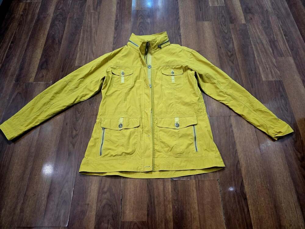 Kuhl Rekon Mustard Jacket Full Zip Hooded Utility Military Moisture-Wick Shacket - Picture 3 of 15
